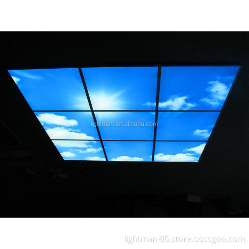 36w-40w 600x600 Recessed 3D Blue Sky Cloud LED Panel Ceiling Light
